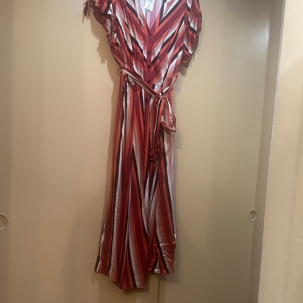 Torrid Red Striped Maxi Dress